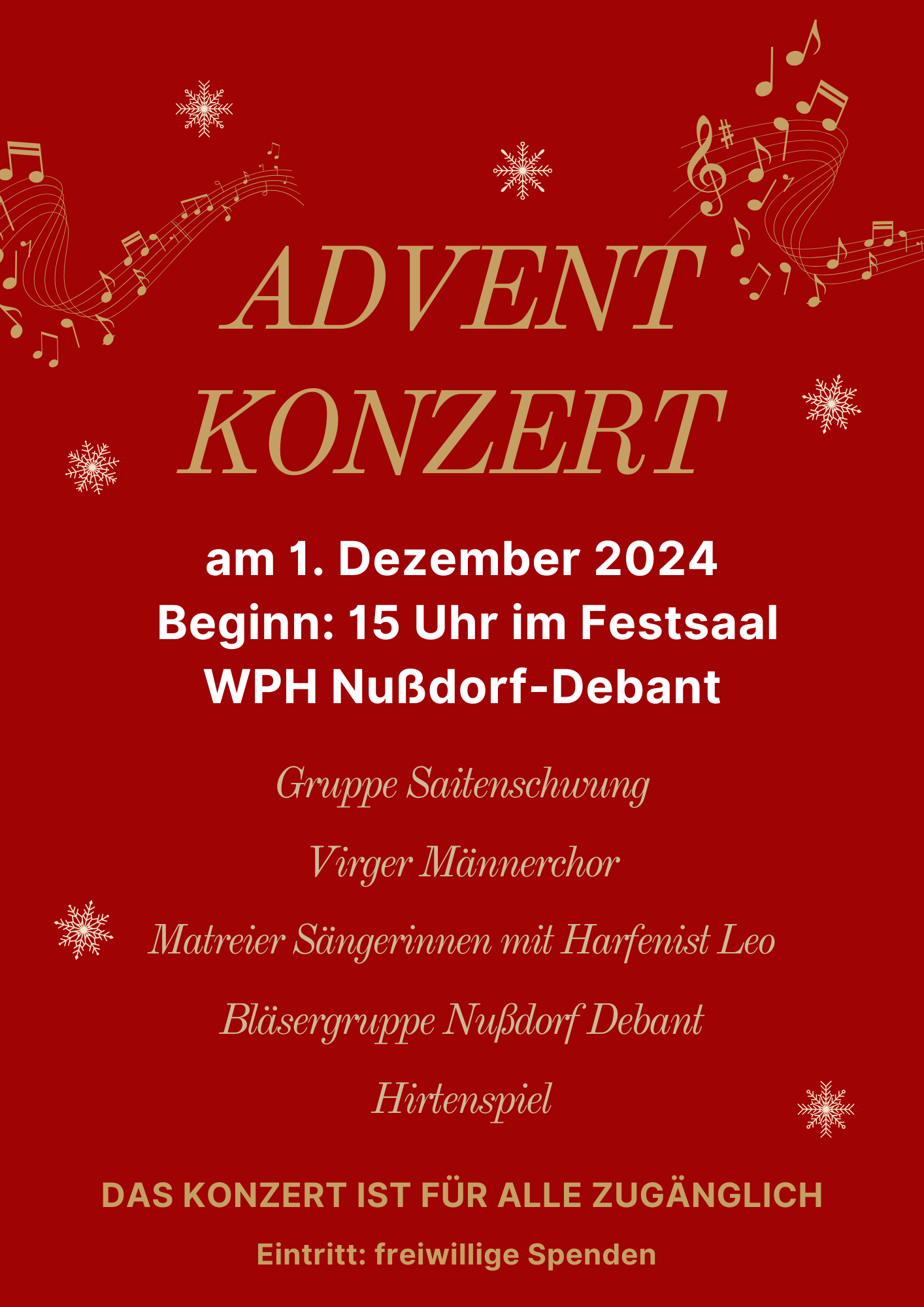 Adventkonzert im Wohn- und Pflegeheim Nußdorf-Debant