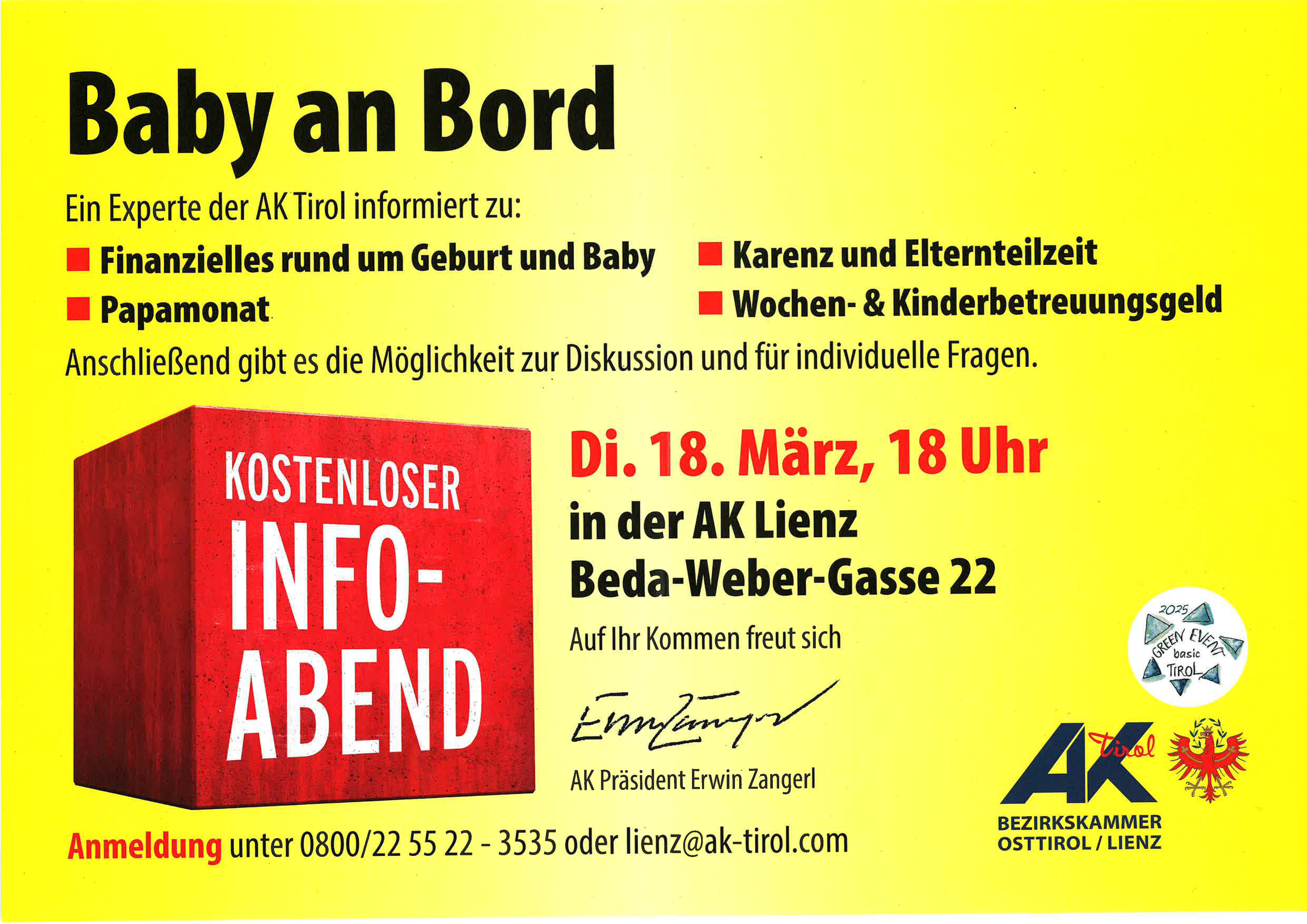 Infoabend Baby an Bord