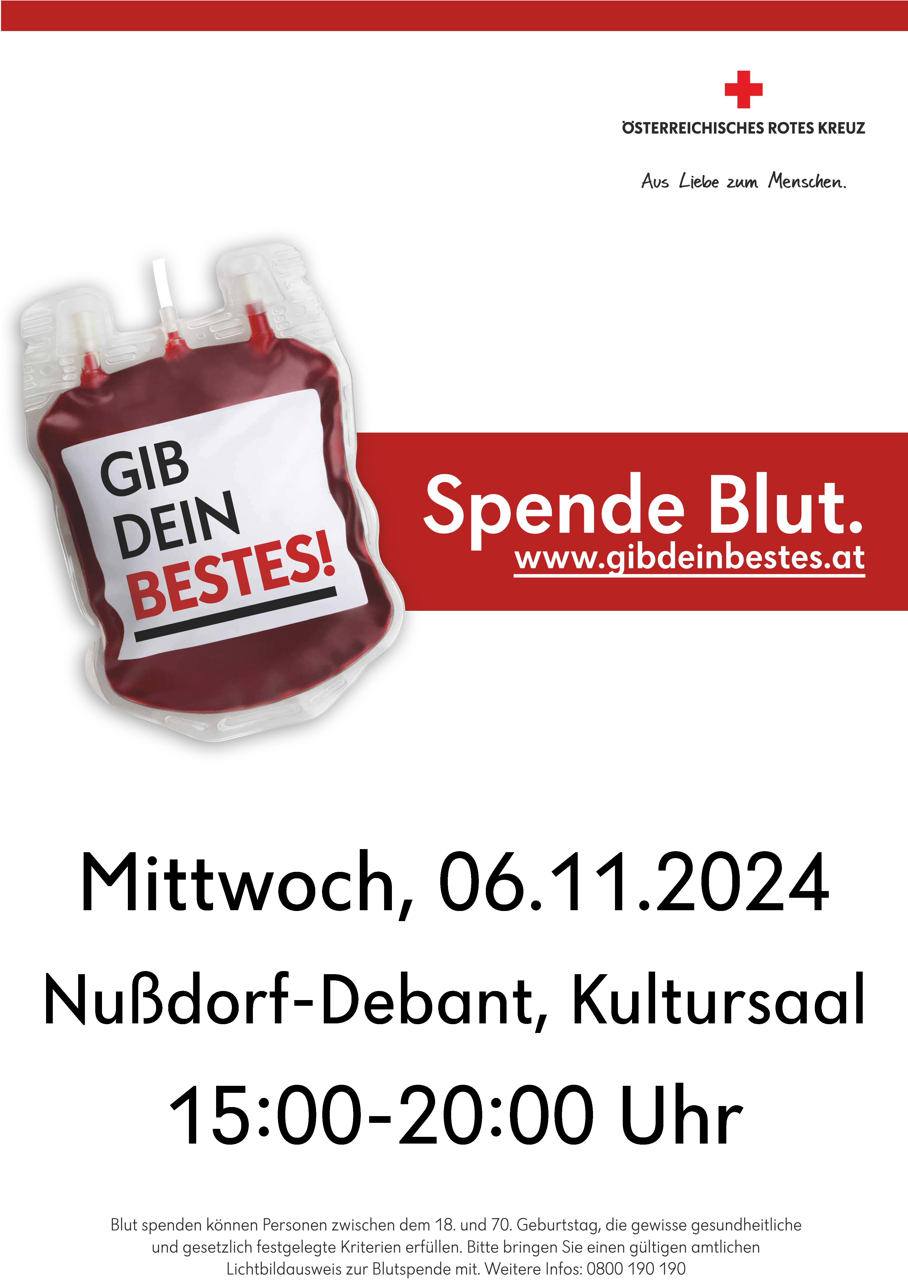 Blutspenden in Nußdorf-Debant